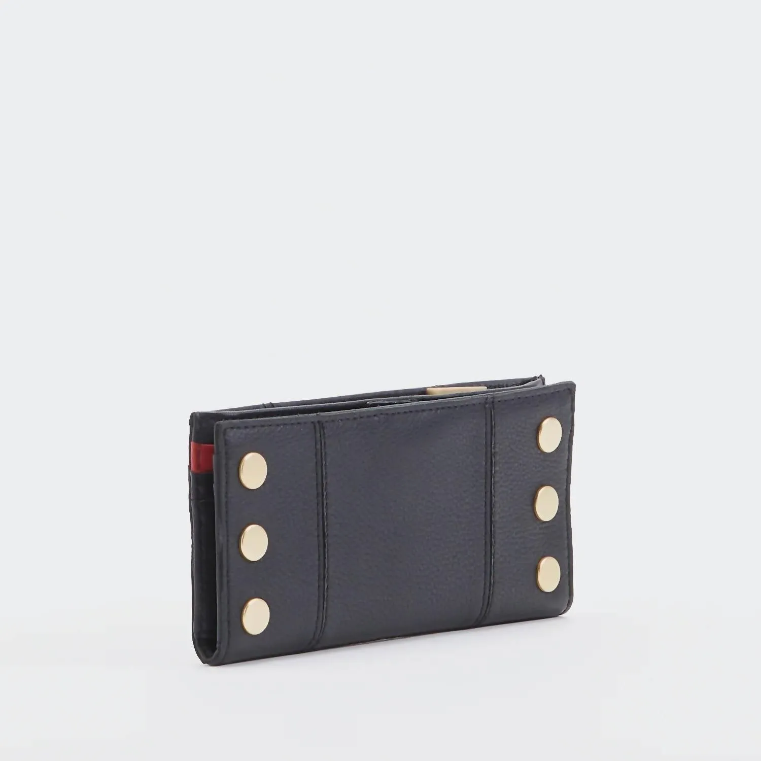 110 North Wallet In Black/brushed Gold