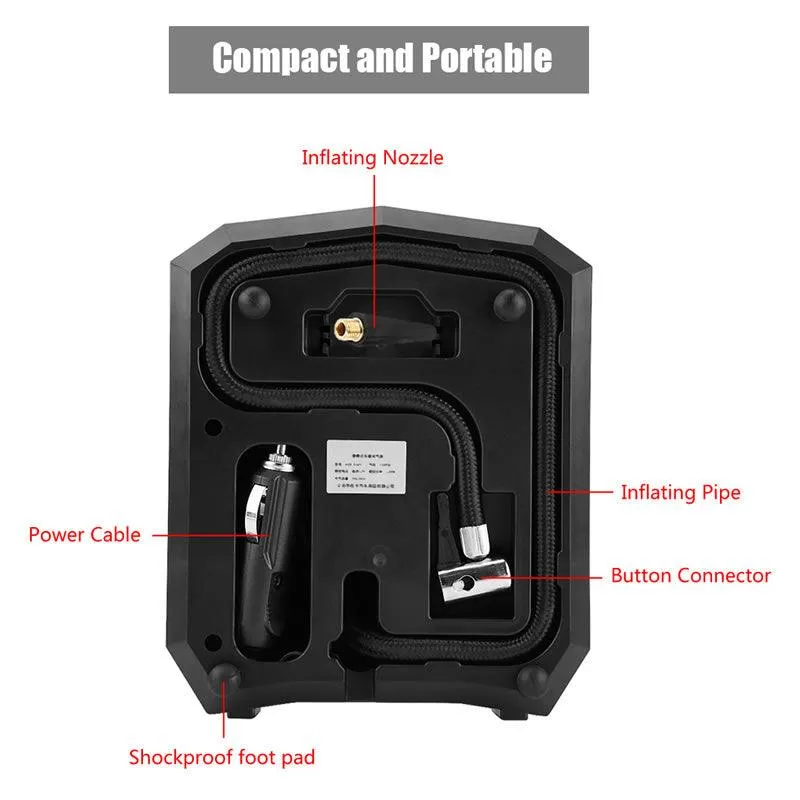 12V Multi-Use Compact Mini Tyre Air Compressor DC-231