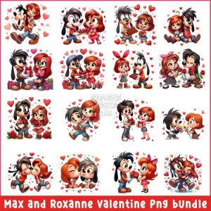16 Max and Roxanne baby valentine Designs Bundle PNG
