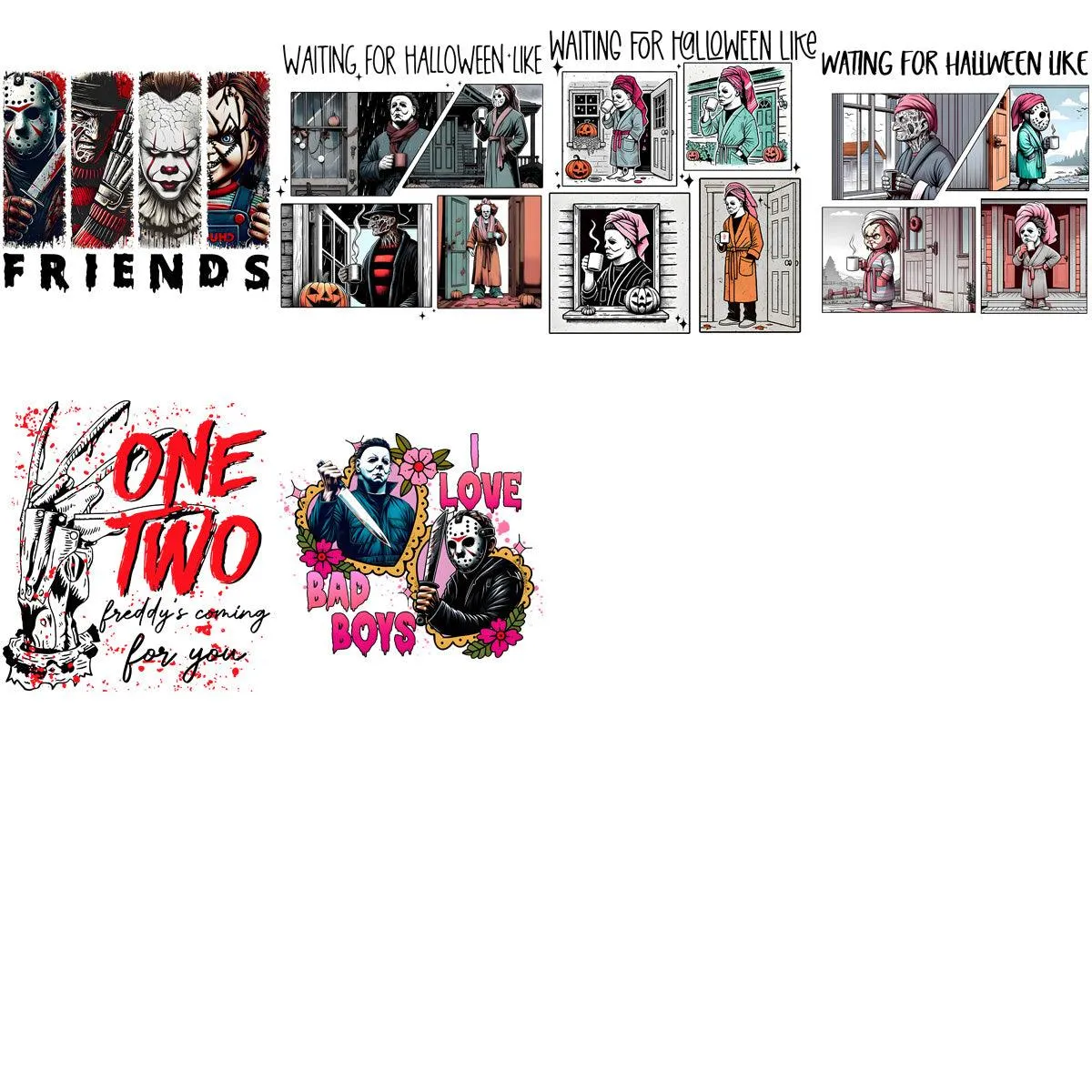 29 Halloween Horror Movie Designs Bundle PNG