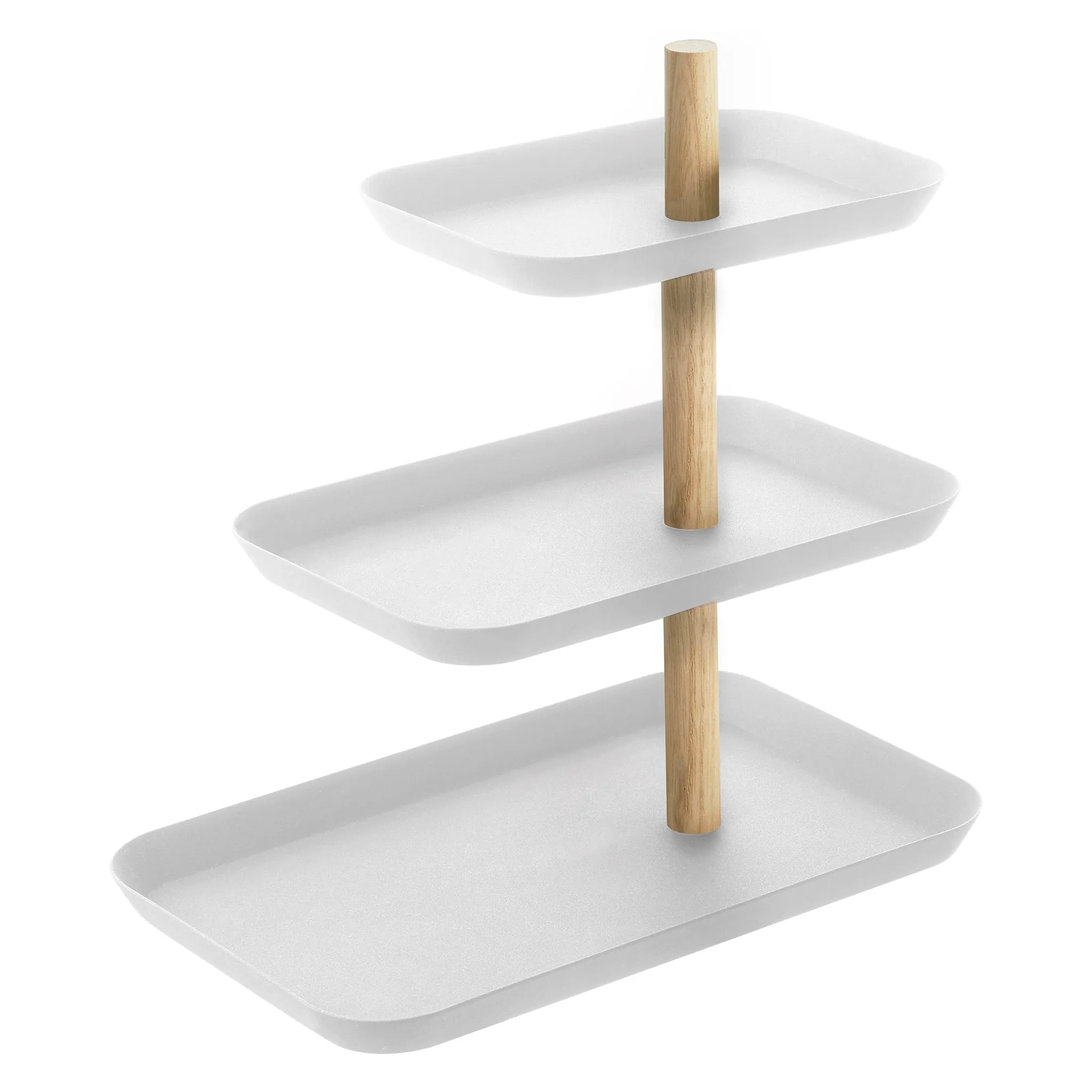 3-Tiered Accessory Stand with Rotatable Trays
