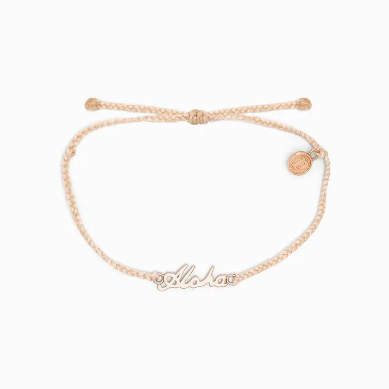 ALOHA SCRIPT CHARM BRACELET | PURA VIDA