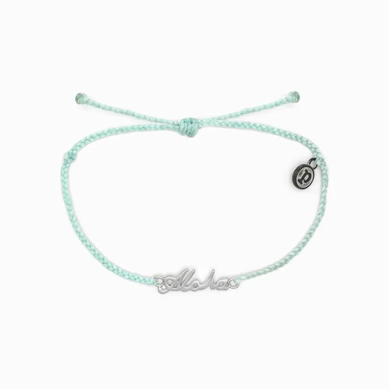 ALOHA SCRIPT CHARM BRACELET | PURA VIDA