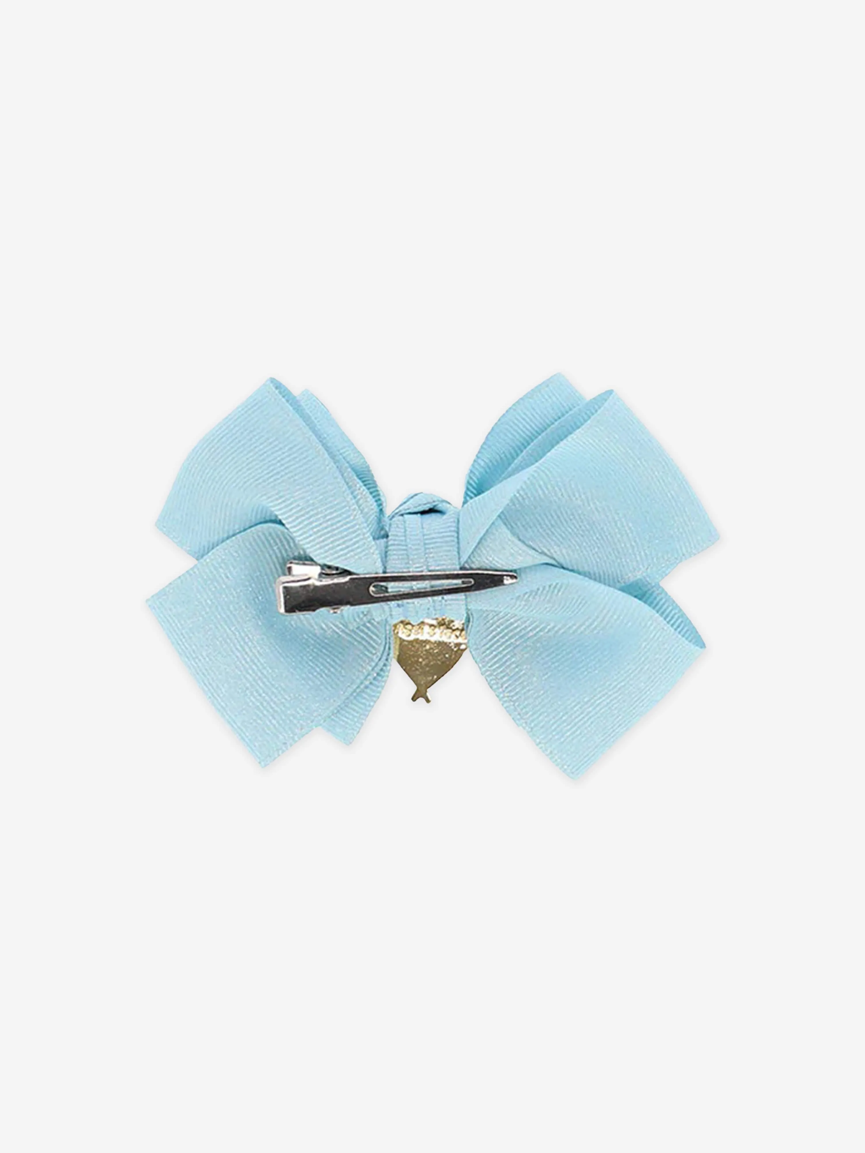 Angels Face Girls Metallic Bog Bow Hair Clip in Blue