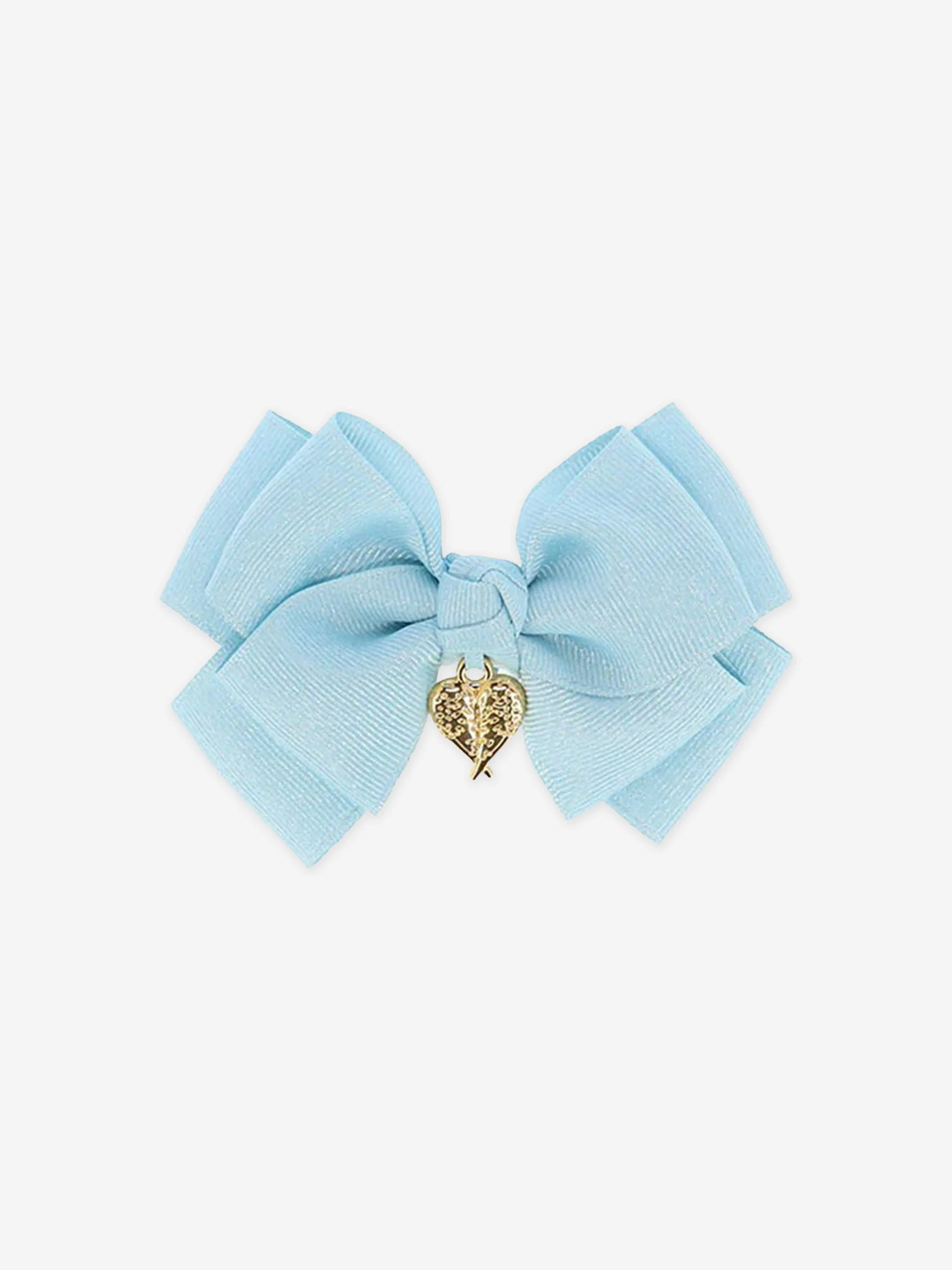 Angels Face Girls Metallic Bog Bow Hair Clip in Blue