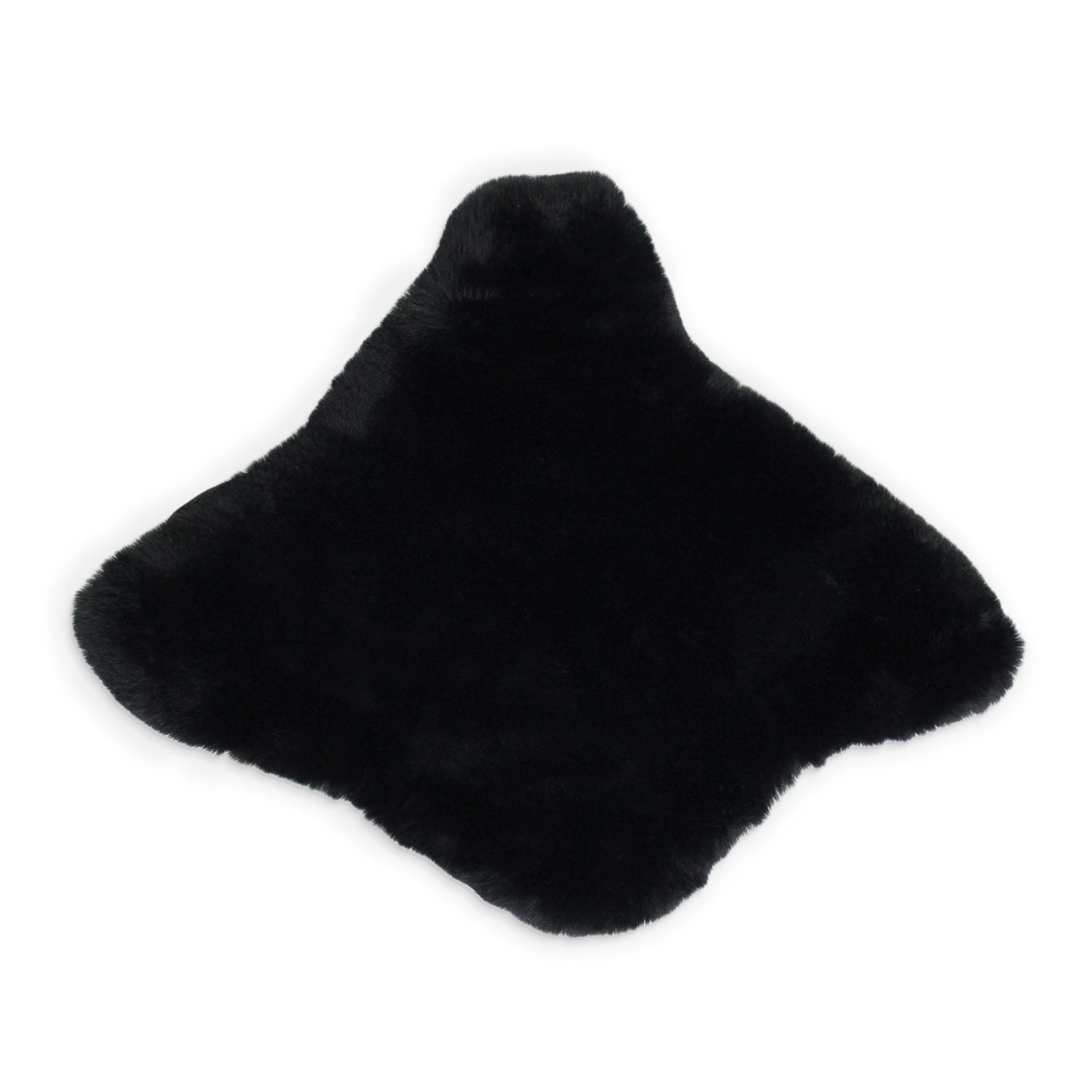 BLACK FAUX BUNNY FUR TUBE TOP