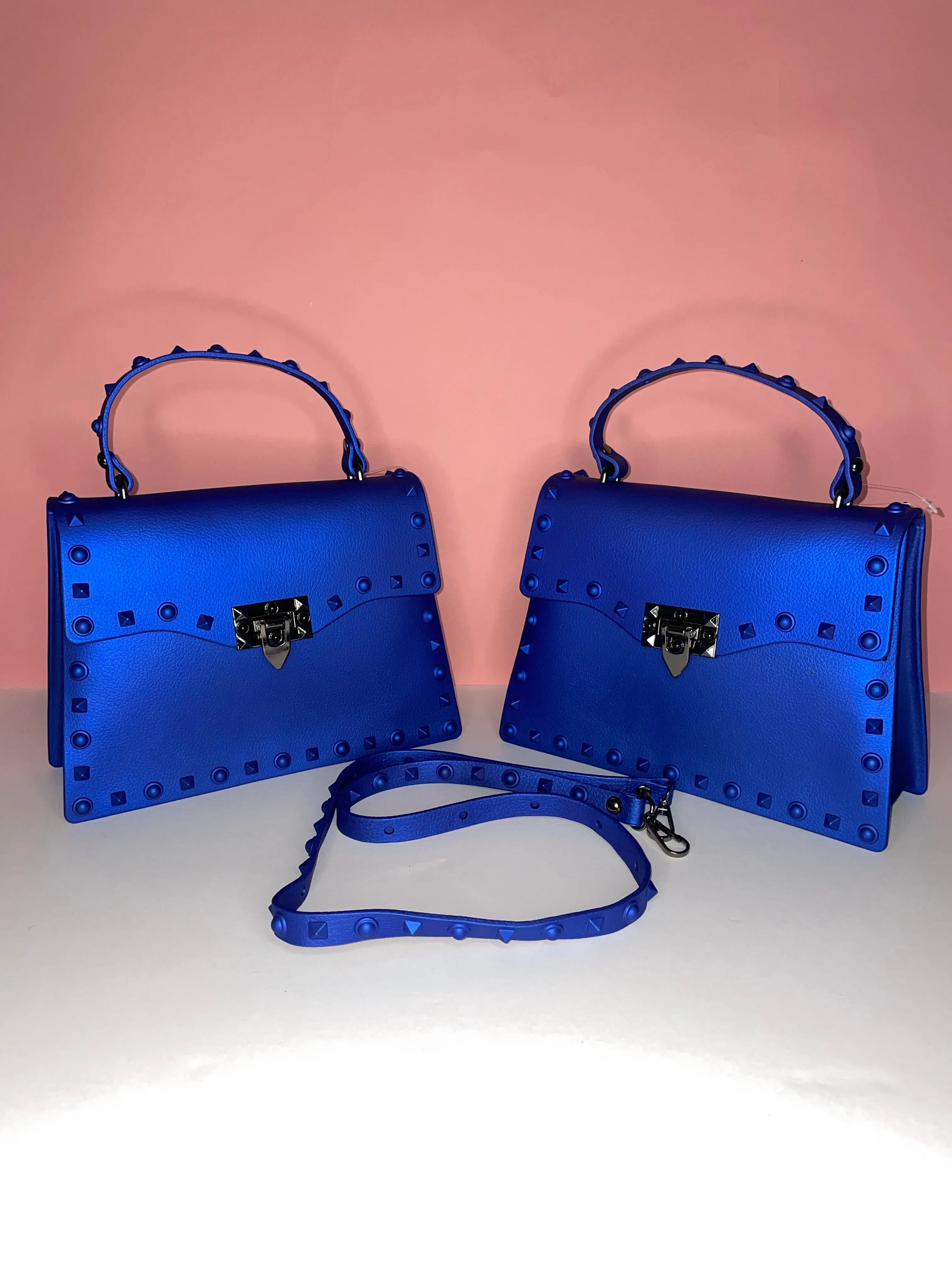Blue A Bag Top Handle Bag