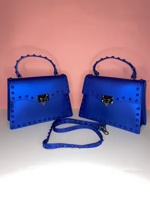 Blue A Bag Top Handle Bag