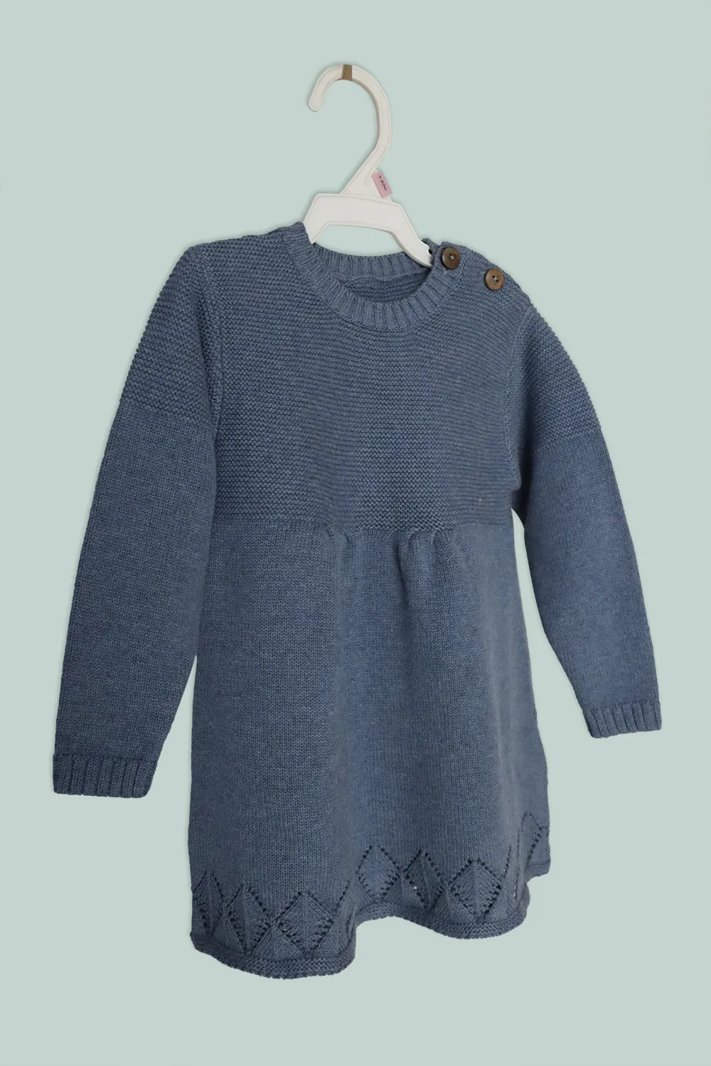 Blue Baby Frock I 100% Organic Cotton
