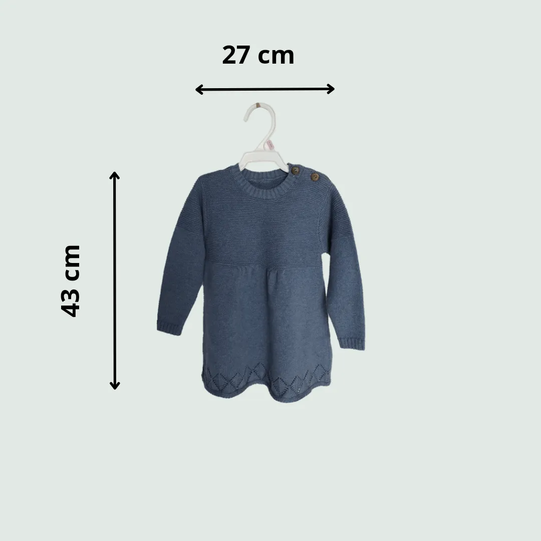 Blue Baby Frock I 100% Organic Cotton