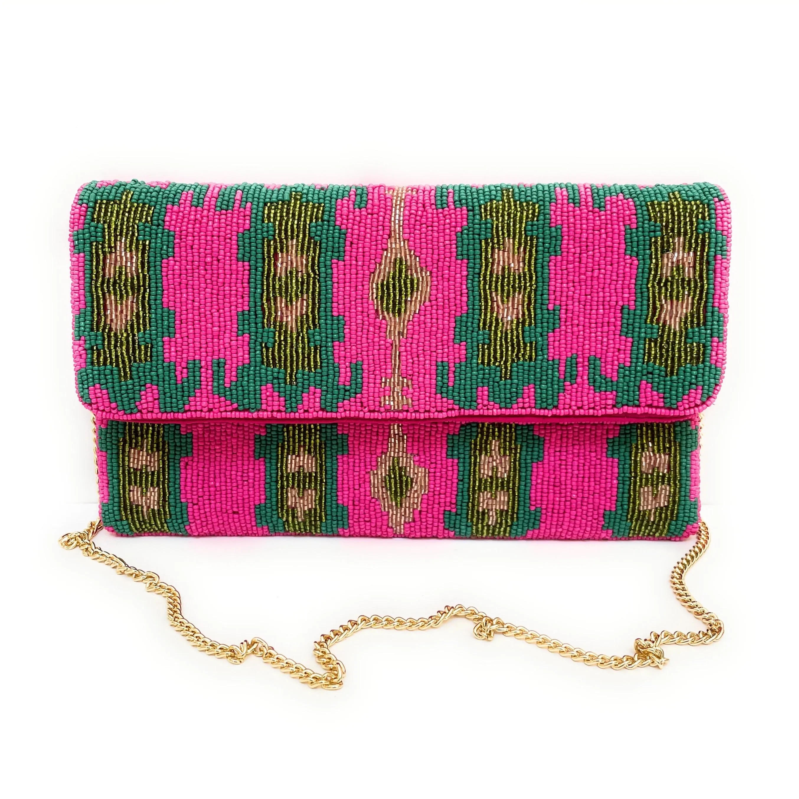 Bohemian Beaded Clutch Purse