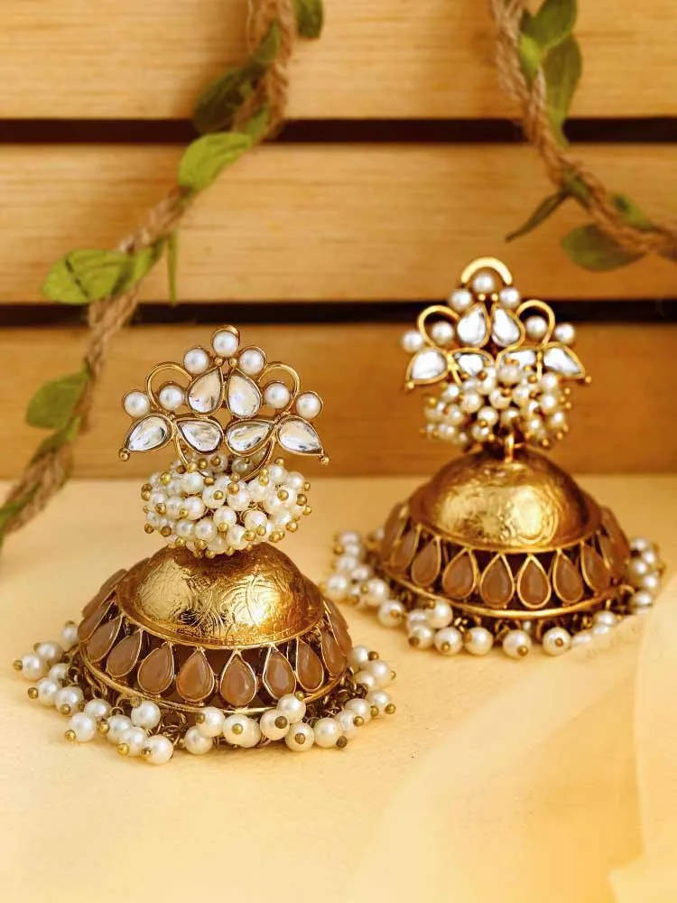 Brown Hastha Jhumkis