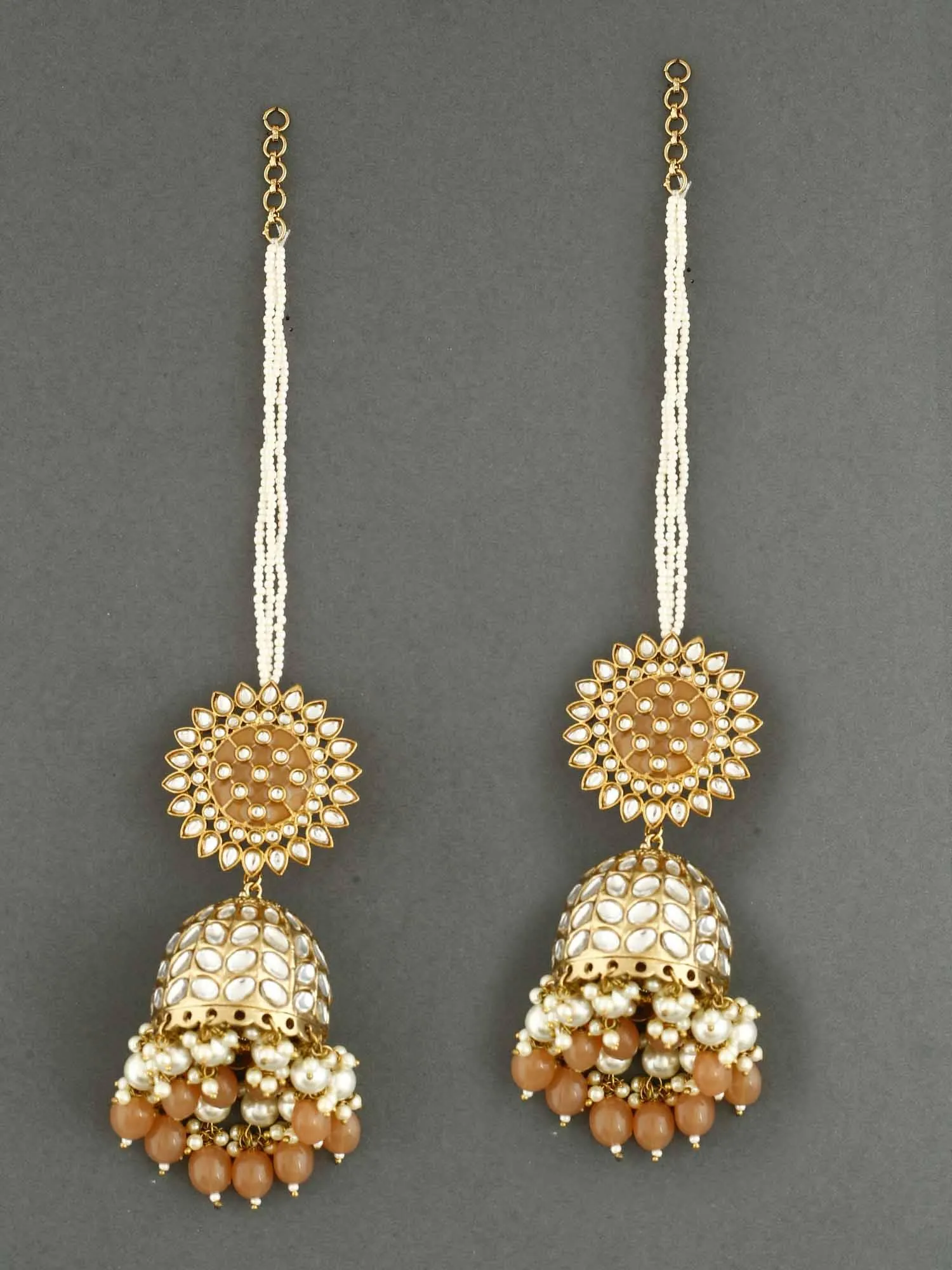 Brown Maharani Sahara Jhumkis