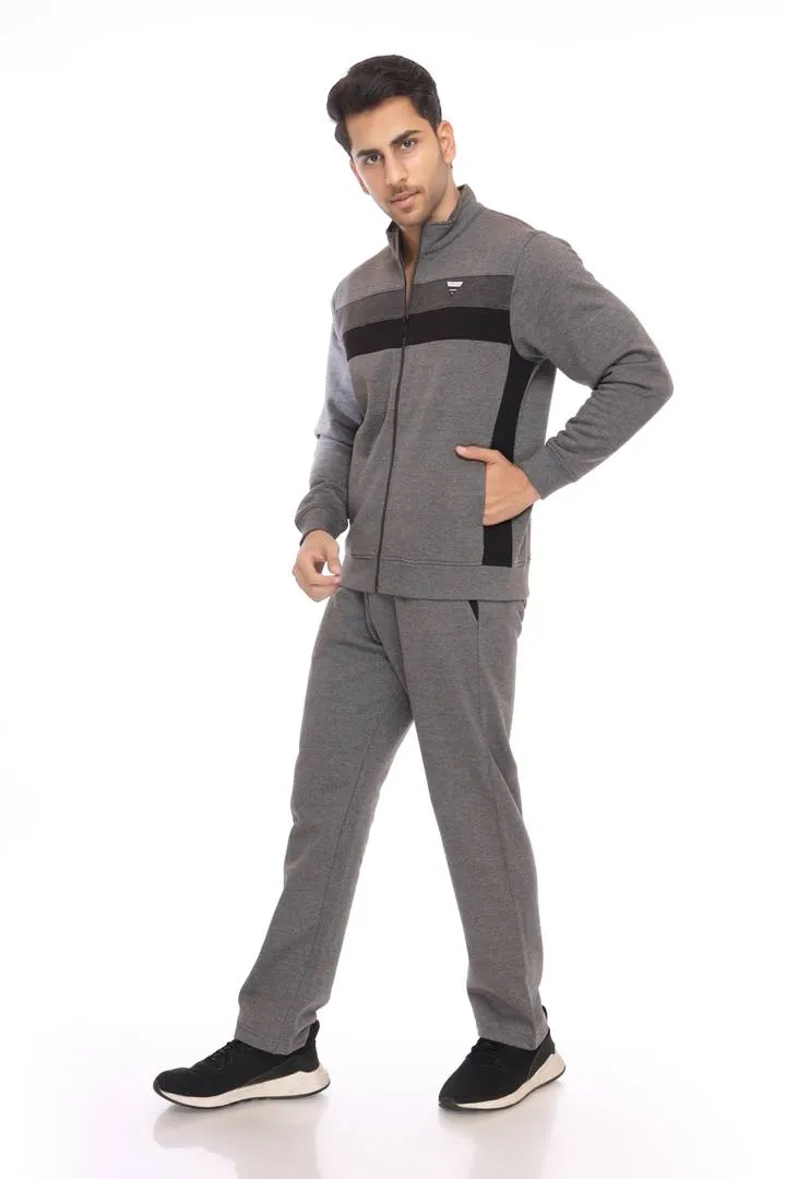 Brushed Grey Long Sleeves Track Suit