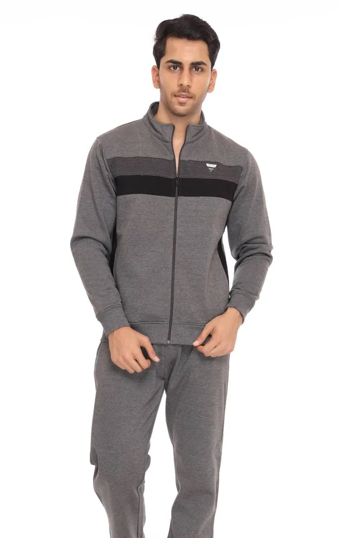 Brushed Grey Long Sleeves Track Suit