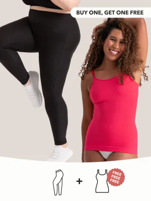 Buy 1, Get 1 FREE: 1 Active Leggings   1 FREE Shaper Cami