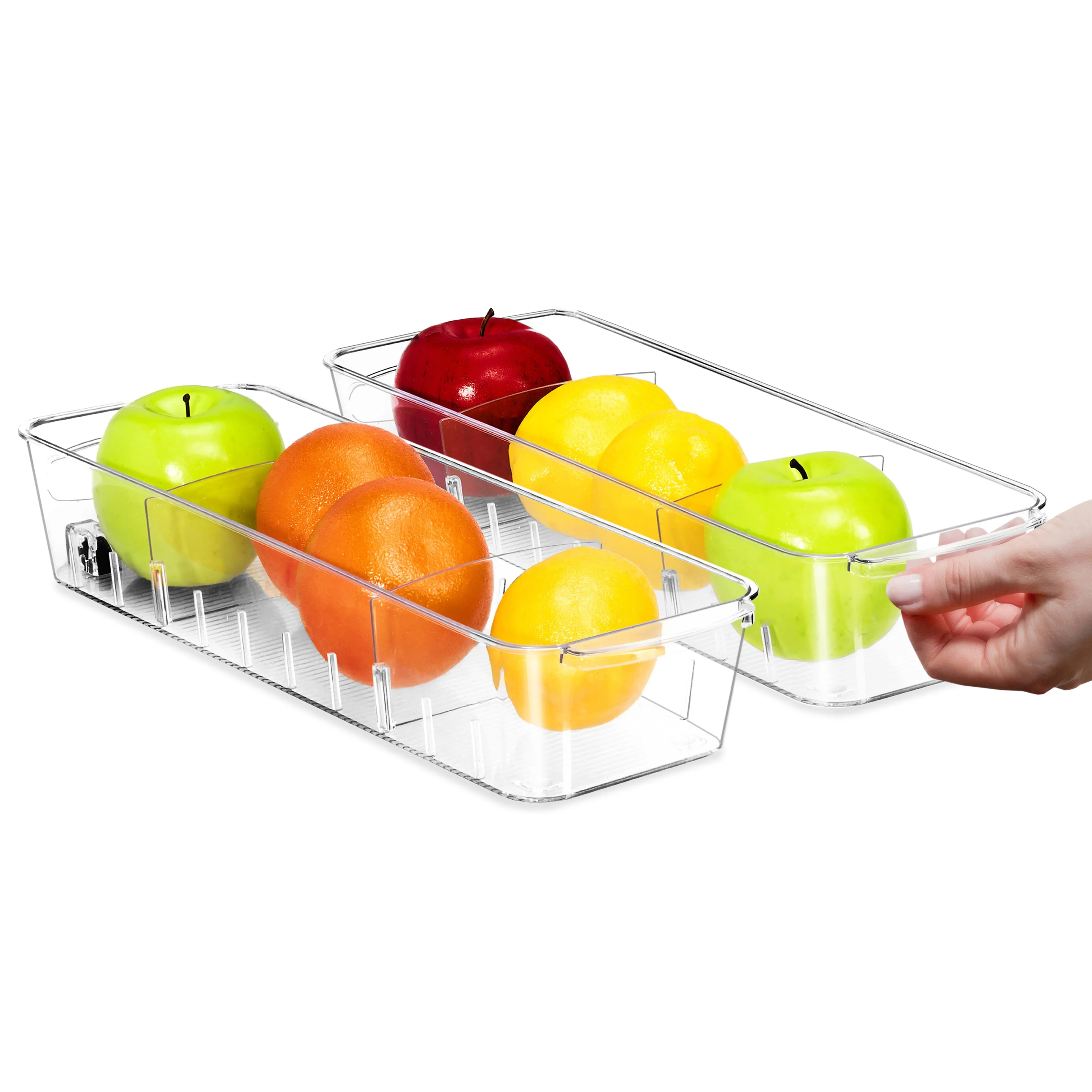 Clear Organizing Bins on Wheels