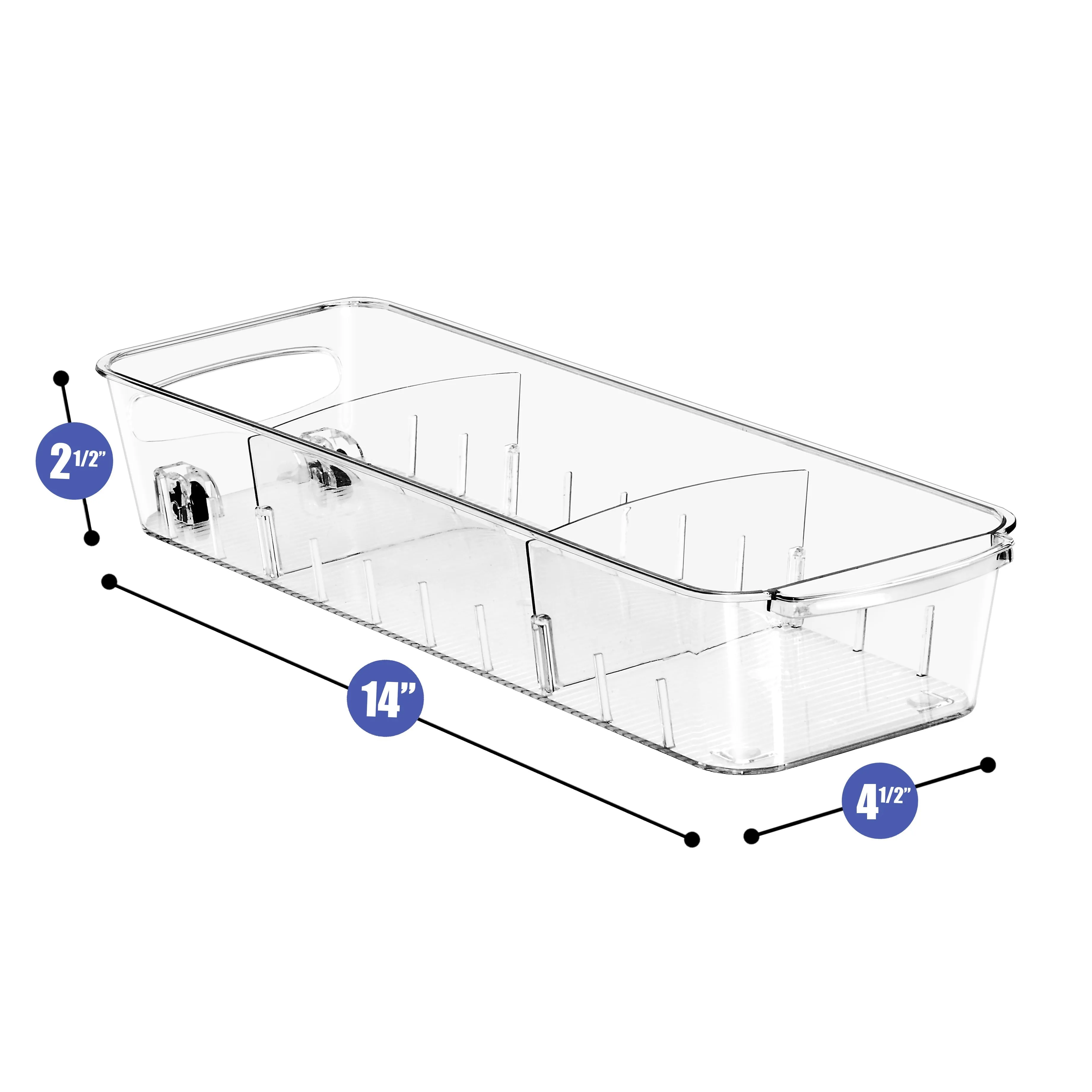 Clear Organizing Bins on Wheels