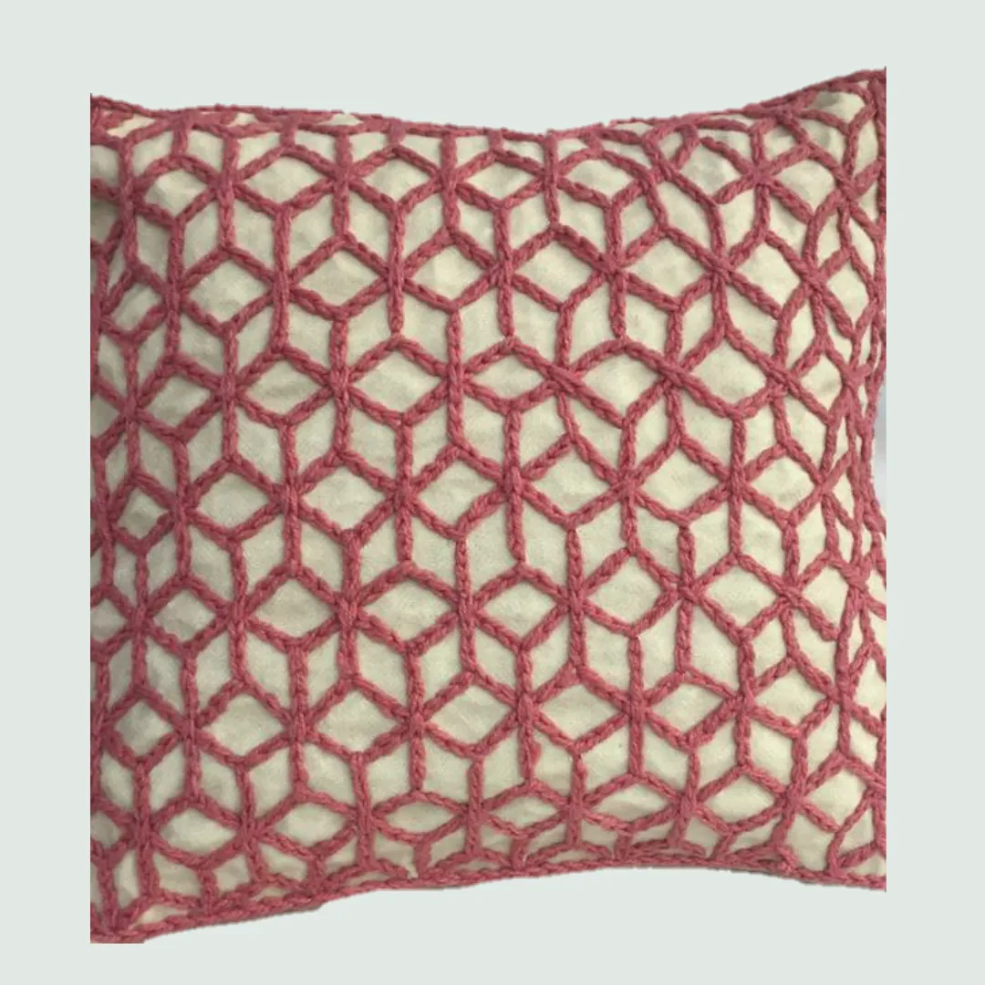 Cushion Cover - Diamonds Motif | 100% Organic Wool | For Home