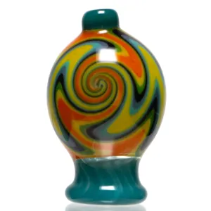 Daniels Glass Art - Worked Bubble Cap - Earth w/ Agua