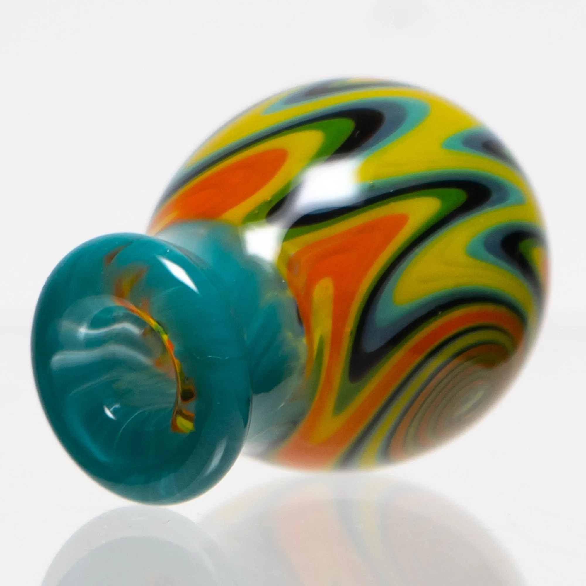 Daniels Glass Art - Worked Bubble Cap - Earth w/ Agua