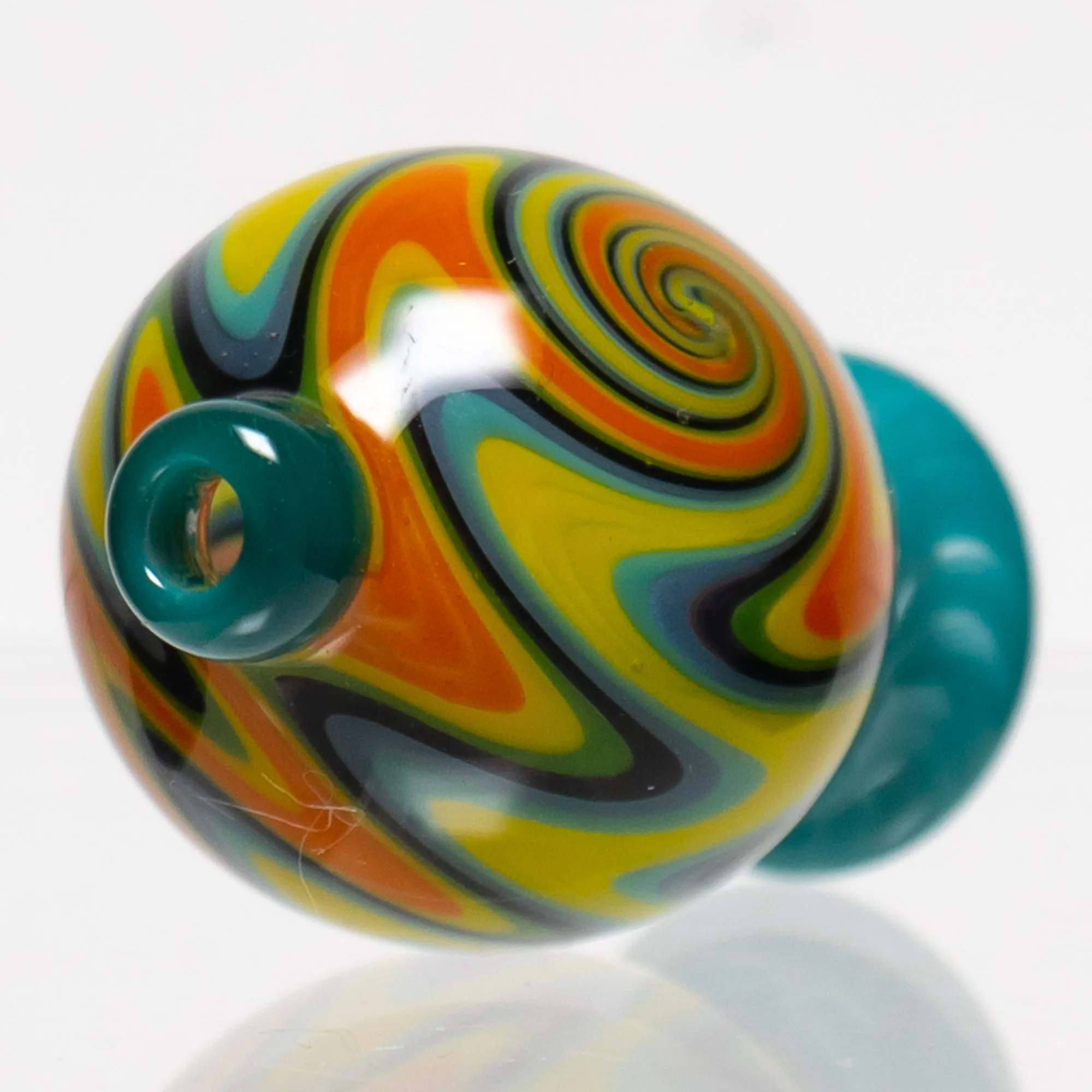 Daniels Glass Art - Worked Bubble Cap - Earth w/ Agua