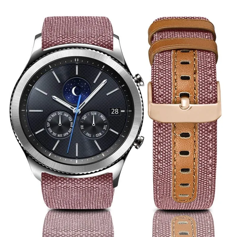 Denim & Leather Watch Straps Compatible with the Garmin Bounce