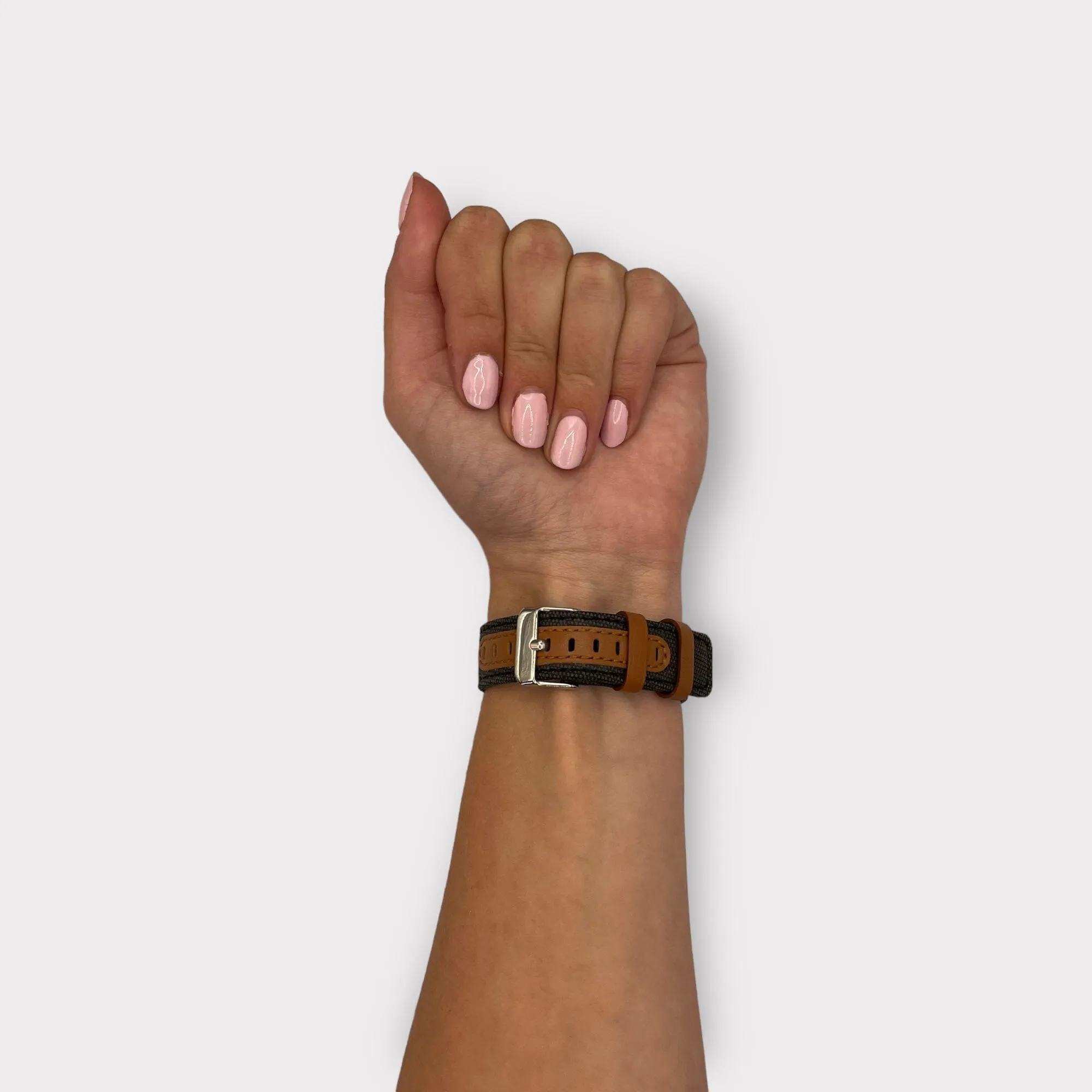 Denim & Leather Watch Straps Compatible with the Garmin Bounce