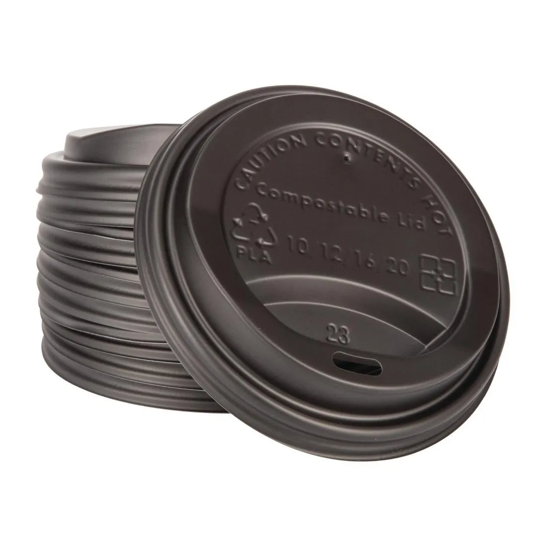 DS053 Fiesta Green Compostable Coffee Cup Lids 340ml / 12oz
