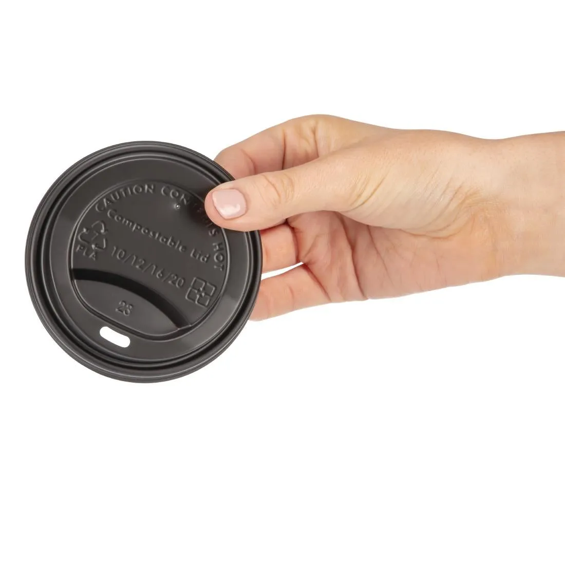 DS053 Fiesta Green Compostable Coffee Cup Lids 340ml / 12oz