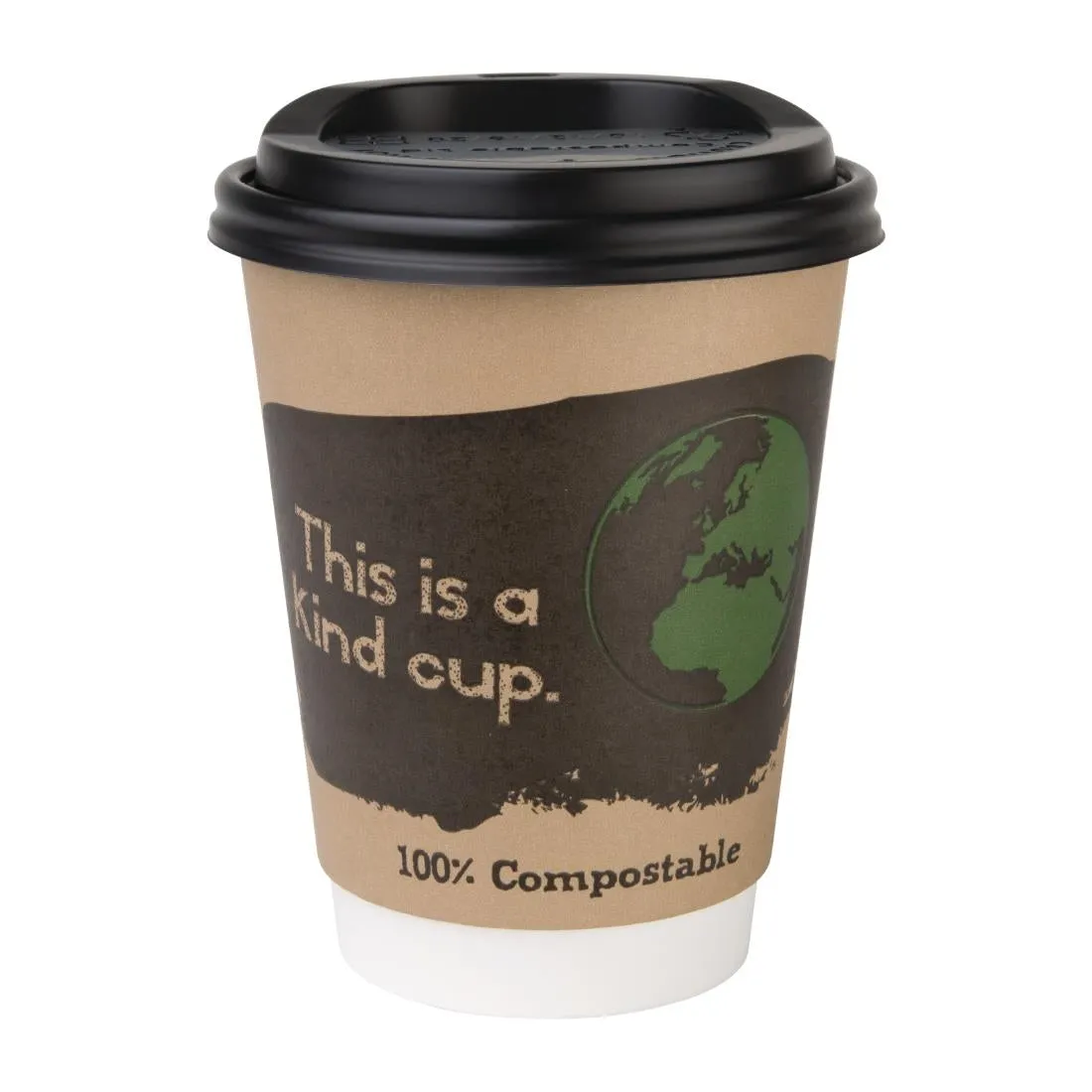 DS053 Fiesta Green Compostable Coffee Cup Lids 340ml / 12oz