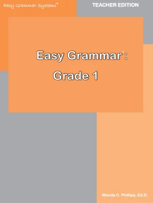 Easy Grammar Grade 1 Teacher Edition