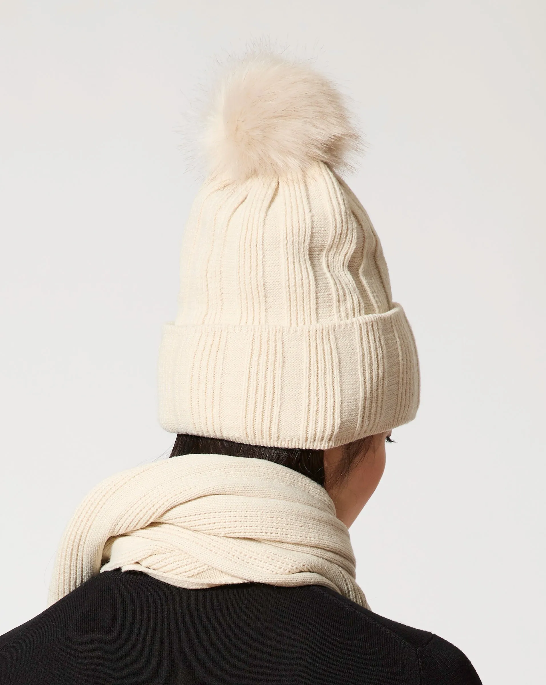 Faux Fur Pom-Pom Hat