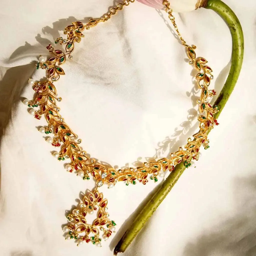 Gold Plated Silver Lotus Necklace