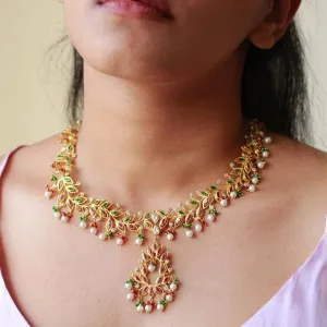 Gold Plated Silver Lotus Necklace