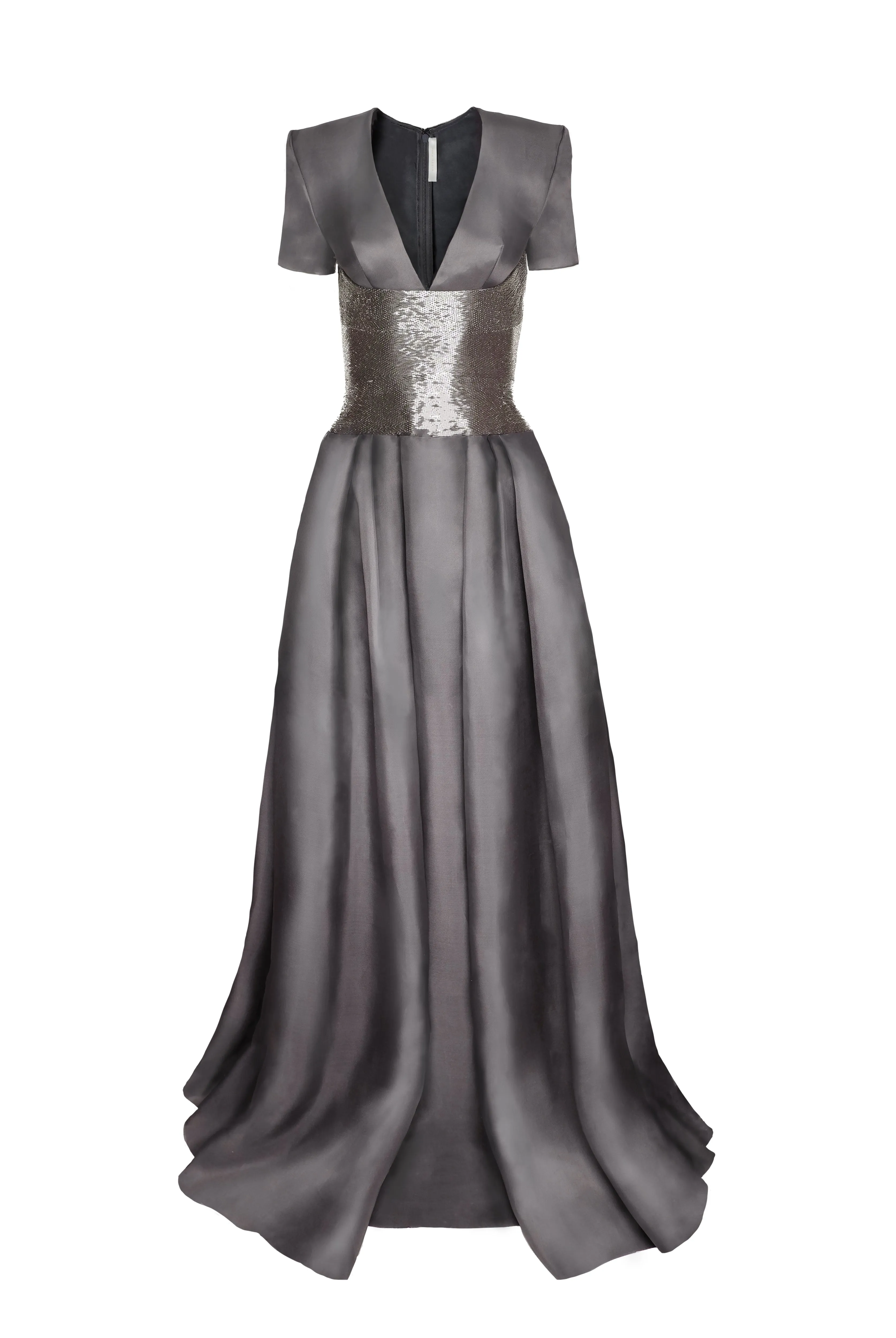 GOWN WITH BEADED BELT