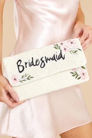 Happiest Of Times Ivory Beaded Clutch