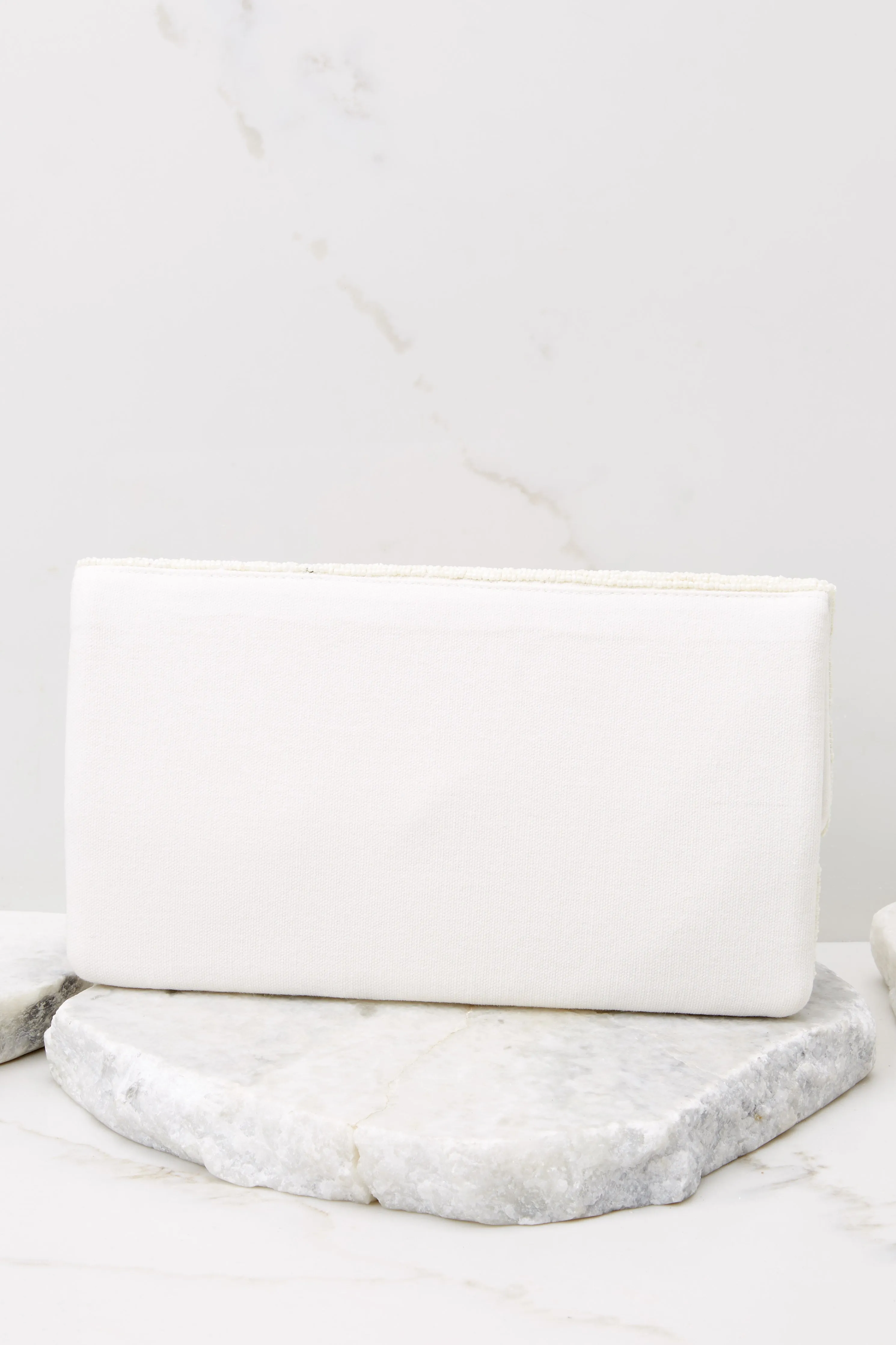 Happiest Of Times Ivory Beaded Clutch