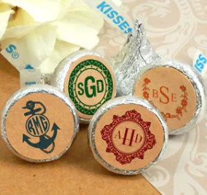 Hershey’s Kisses Favors - Kraft Monogram Designs