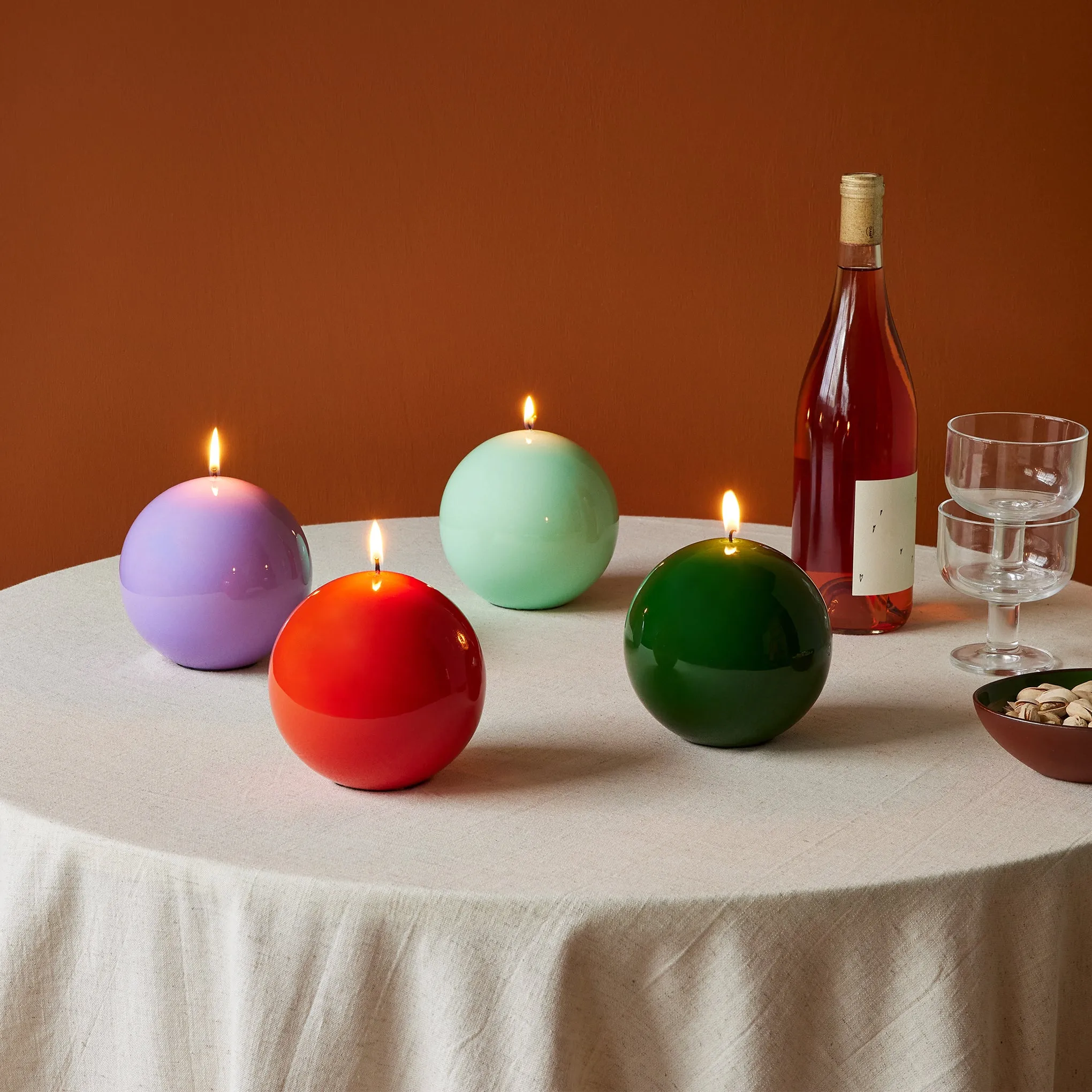 Italian Ball Candle - Papaya