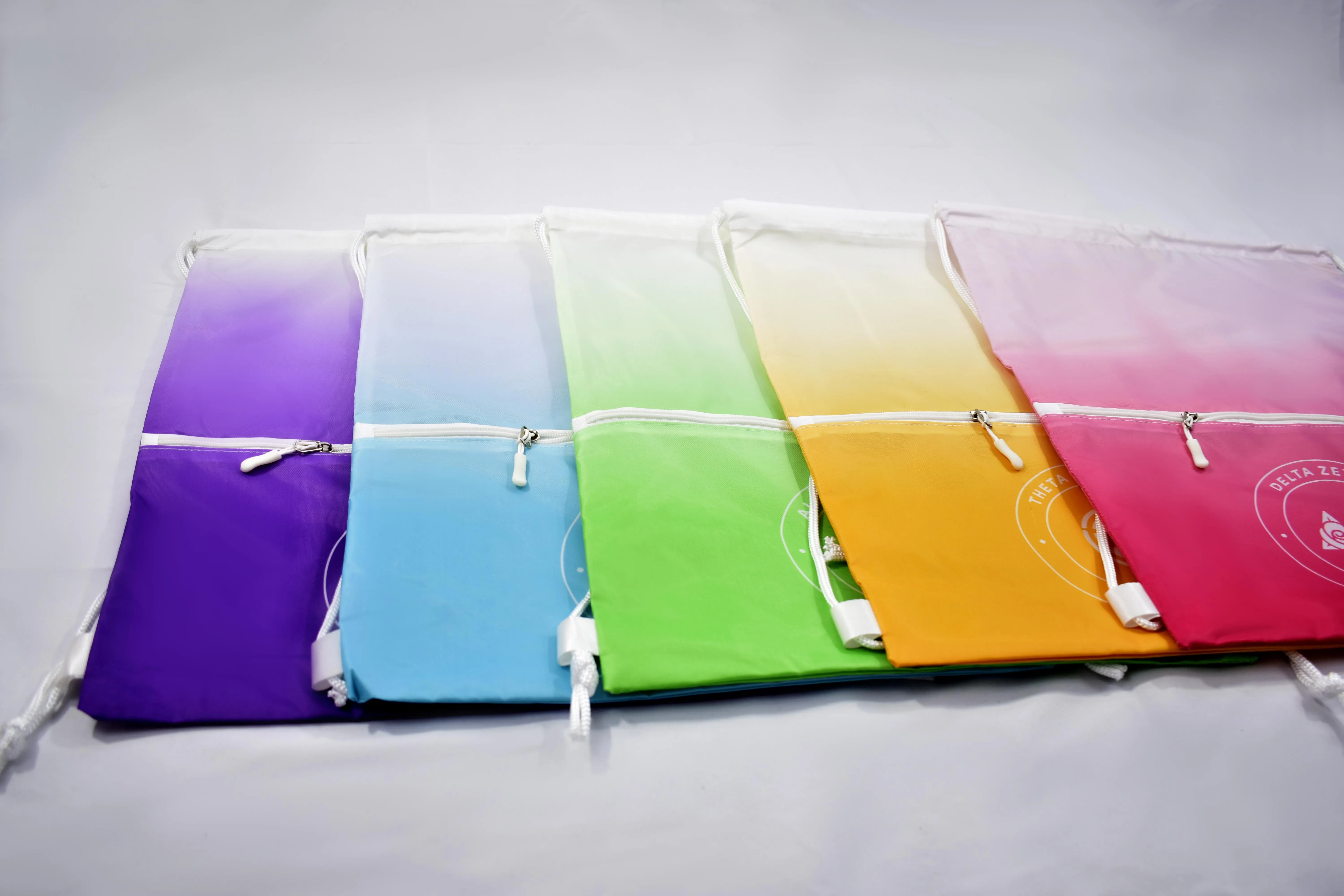 Kappa Kappa Gamma Drawstring Backpack, Ombre Color Design