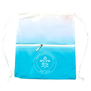 Kappa Kappa Gamma Drawstring Backpack, Ombre Color Design