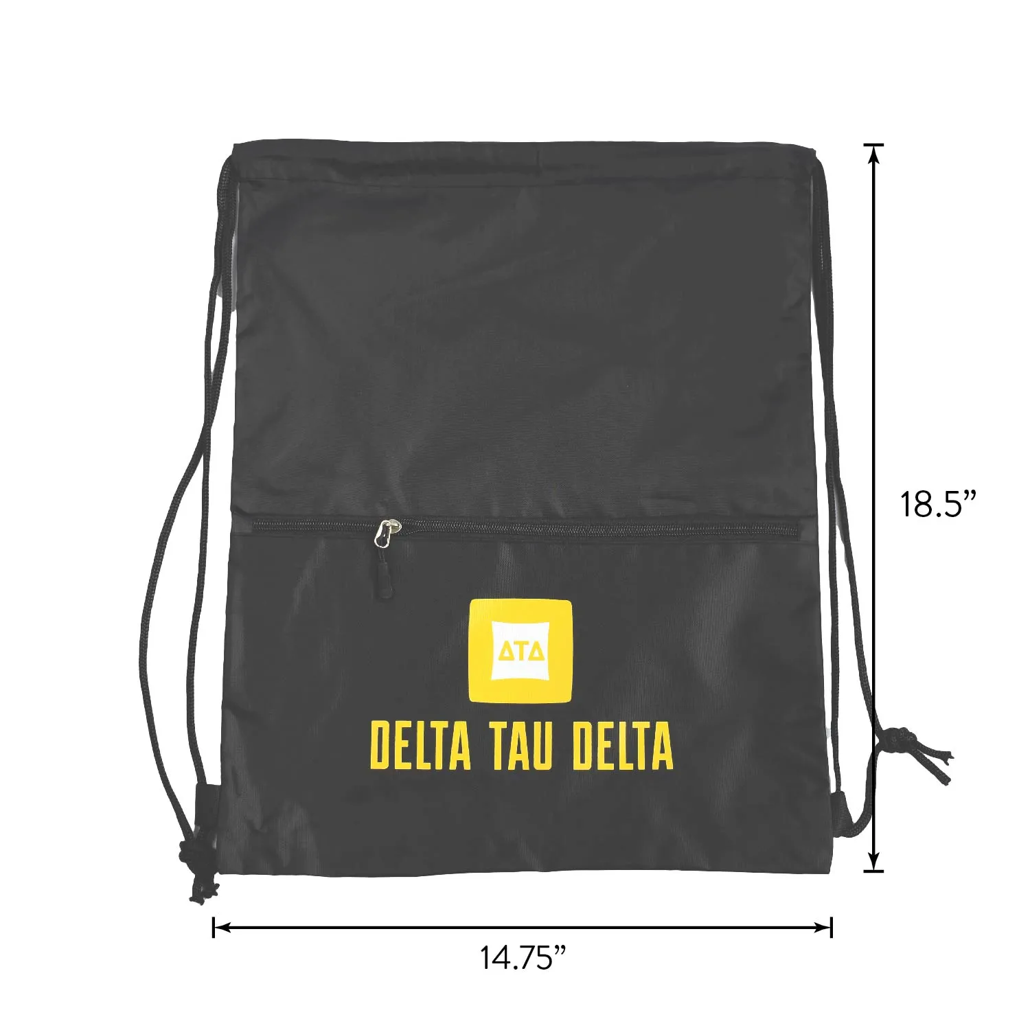 Kappa Sigma Fraternity Drawstring Backpack, Black