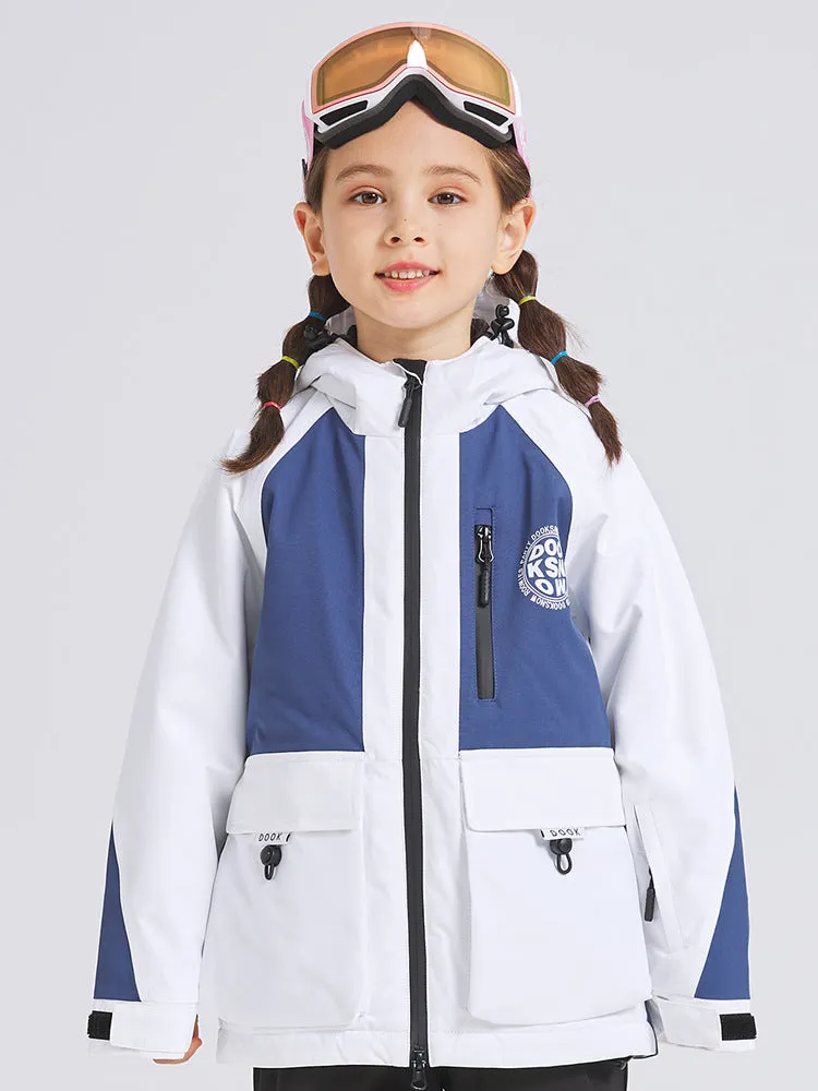 Kids Hooded Snow Jacket Windproof Warm Snowwear