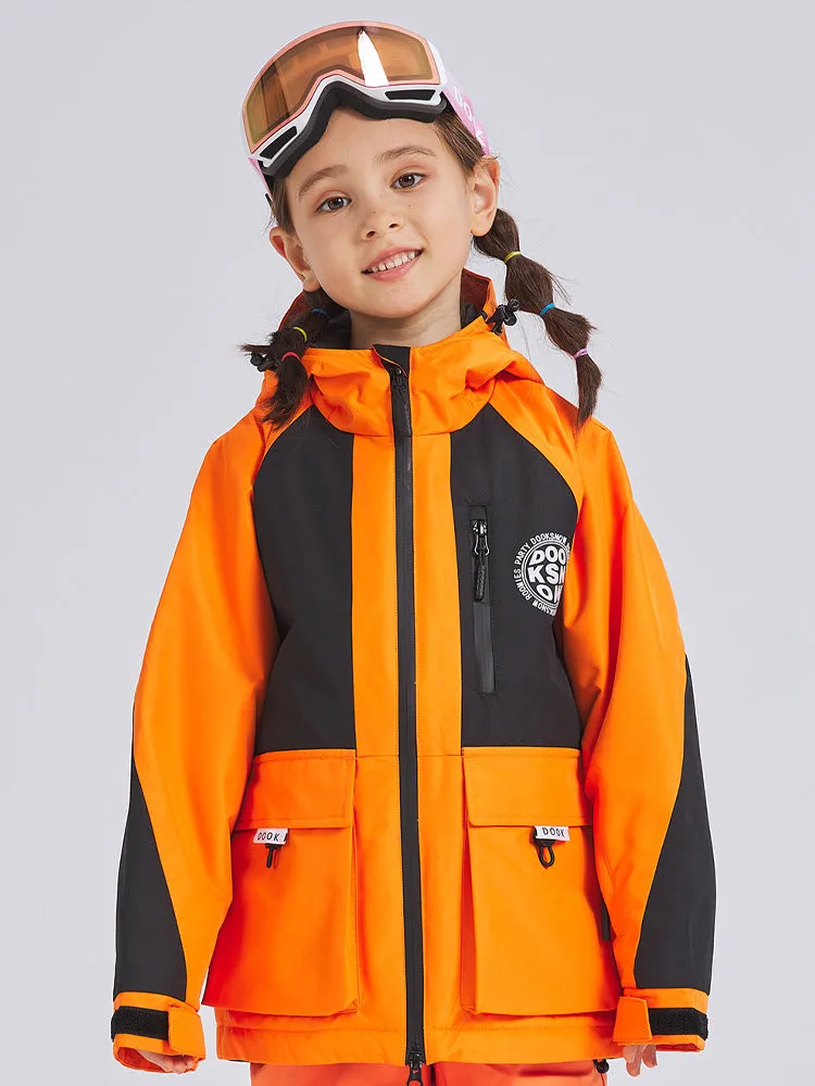 Kids Hooded Snow Jacket Windproof Warm Snowwear