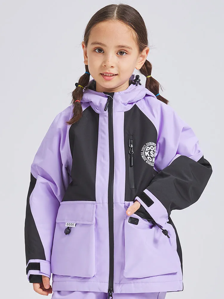 Kids Hooded Snow Jacket Windproof Warm Snowwear