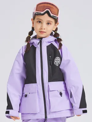 Kids Hooded Snow Jacket Windproof Warm Snowwear