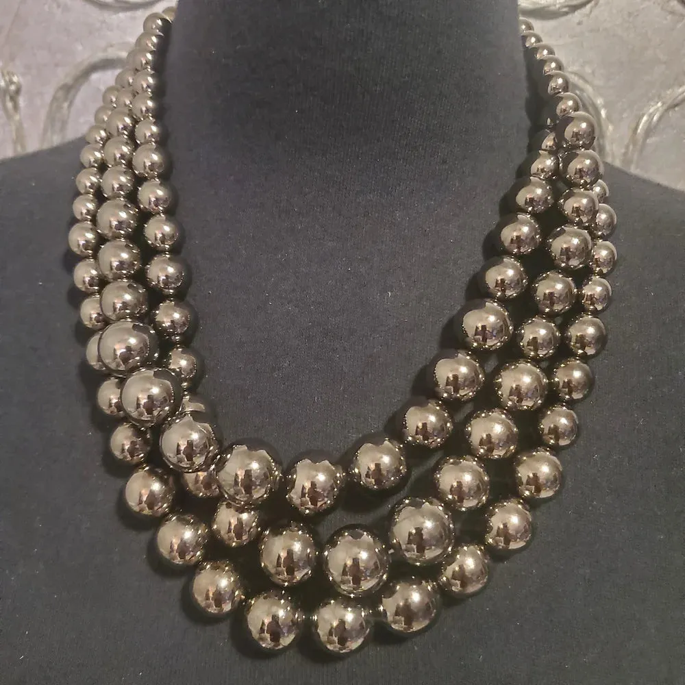 Large Metallic Ball Necklace (Only 1 Left!)
