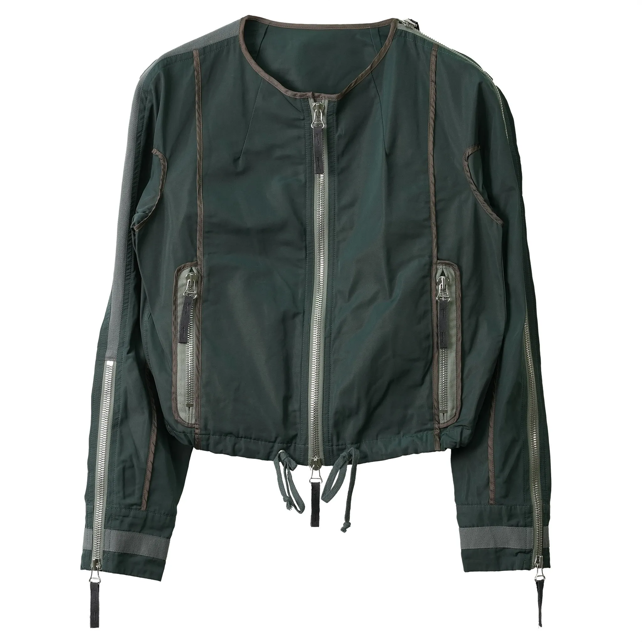 MULTI ZIPPERED JACKET / GREEN