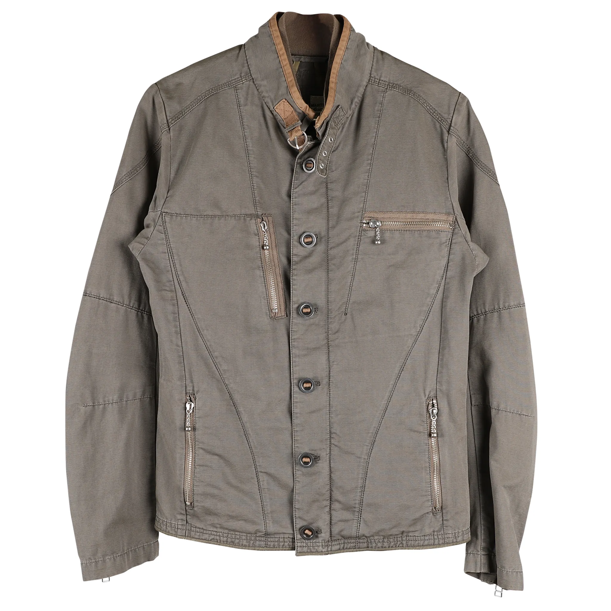 MULTI ZIPPERED JACKET / GREY